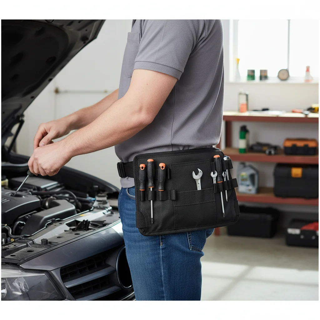 多機能ツールウエストバッグ、耐久性のある防水ポリエステル素材、作業者向け