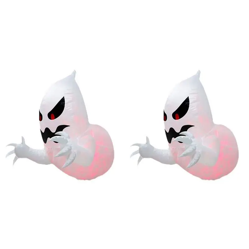 

【ФИЛИТНО!】2 шт. 1 м x 0,9 м Хэллоуин надувной призрак ужас окно призрак складной воздушный шар открытый двор украшение сада