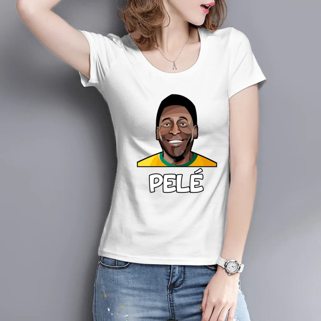 Tees Brazil Nascimento and pelés peles Football Player Women's T-shirt Hot Sale Activity Competition  Move Title Eur Size