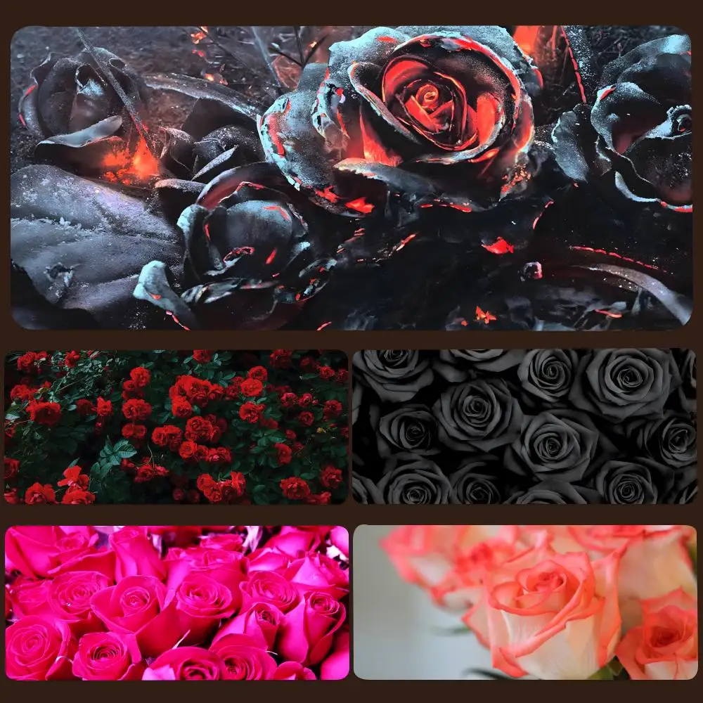 R-roses Mouse Pad Pc Gamer Computer Table mouse pad grande Xxl Mouse Pad Gaming Accessories Desk Mat Keyboard Mousepad Cabinet L