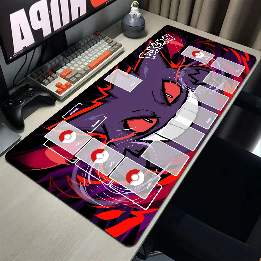 P-Pokemon Anime Game Play Mat Tcg Mousepad Mouse Mat Desk Mat With Pad Gaming Accessories Prime Gaming XXL Keyboard Pad Paddi