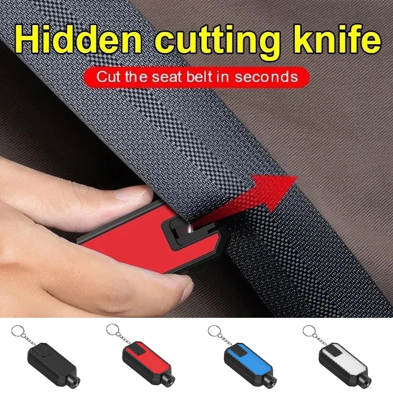 Car Window Breaker Vehicle Safety Hammer Seatbelt Cutter Metal Tip Portable Keychain Design For SUV Sedan Hatchback Wagon MPV