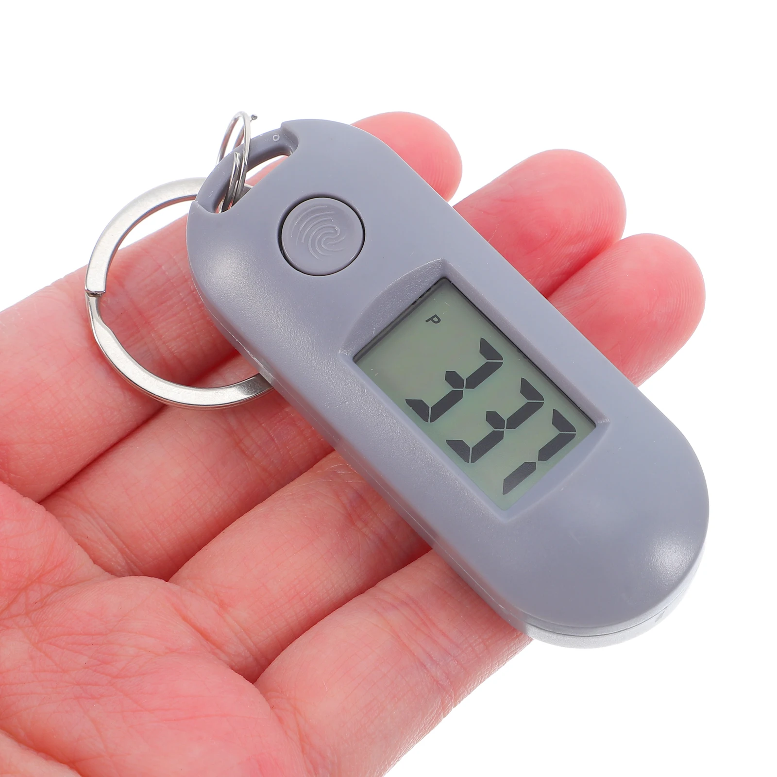 

Electronic Watch Keychain Digital Hanging Students Key Ring Mute Portable Kids Backpack Accessory Gray Silent Time Telling