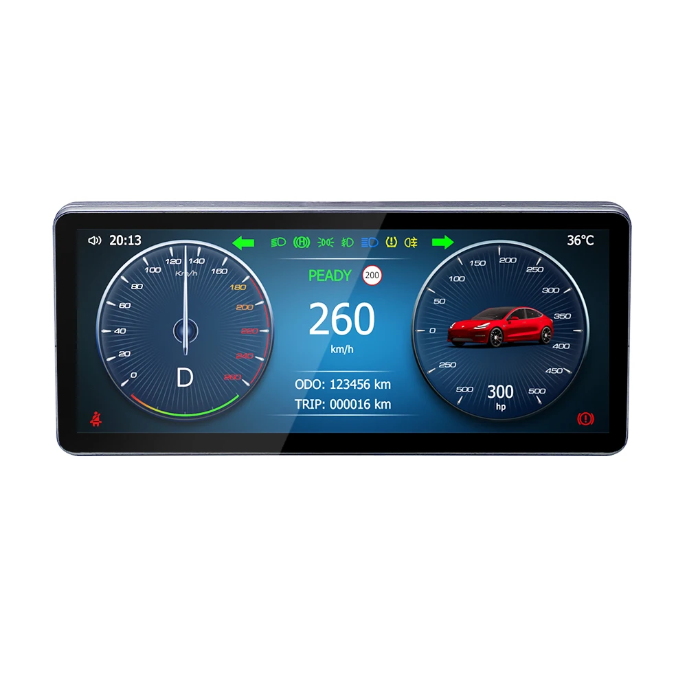 MEKEDE IPS Display Mileage Speed for Tesla Model 3/Y Informatiom Smart Digital Speed Linux for Tesla