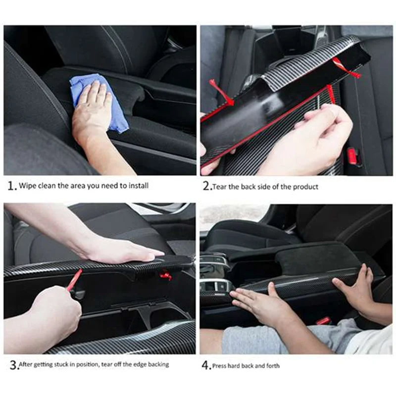 

Armrest Protective Box Cover Interior Panel Cover Modification Decoration For Honda Civic 10Th Gen