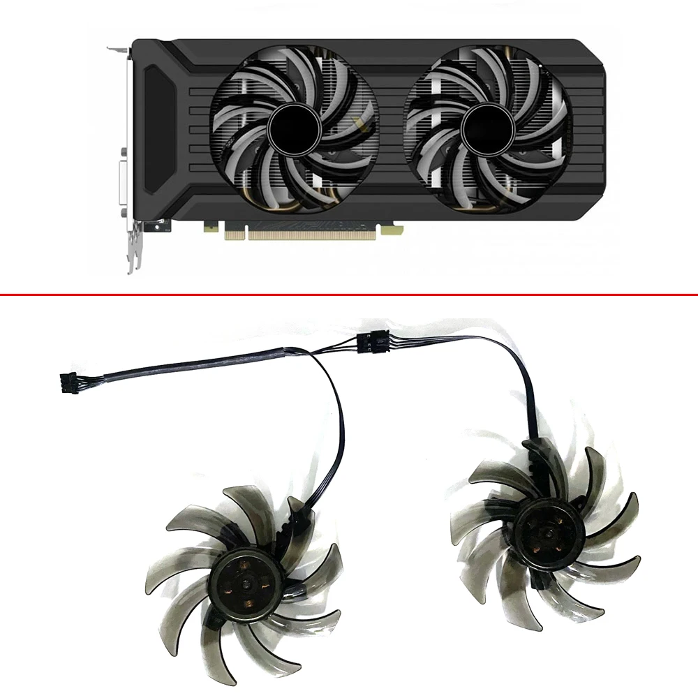 NEW 2PCS 85MM 4PIN GA91S2U GTX1080 GTX1070 GTX1060 GPU FAN For Palit GTX 1070 Ti 1070 1060 1080 GTX1060 Dual Graphics Card Fans