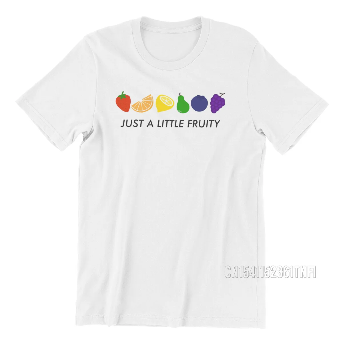 LGBT Gay Rainbow Pride Fruity Flag Tshirt Alternative Men's Clothing Tops Plus Size 100% Cotton Crew Neck T Shirt