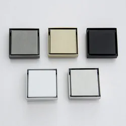 stainless steel Brushed Gold Floor drain 10*10cm Shower Square Deodorization Type Bathroom Water Flow Tile Insert Drain