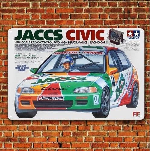 Metal Poster Car Scale Model Tin Sign Plaque Tamiya Jaccs