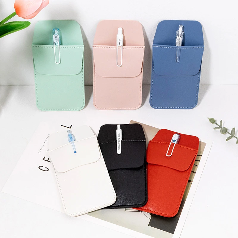 PU Leather Pencil Bags For Clothes Pocket Doctor Nurse Staff Leak-Proof Pen Pouch Hospital Business Pen Holder