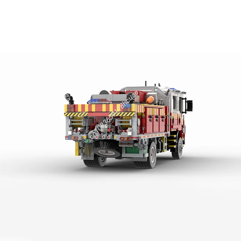 3701 pz MOC Australiano Rural Cisterna Camion dei pompieri Modello Building Blocks Giocattoli Assemblare Regali di Natale Creativi Idea Mattoni Per Bambini