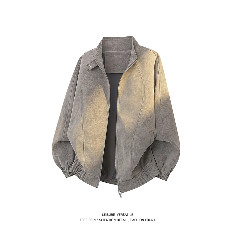 

Модная тенденция для пар, удобная куртка из искусственной кожи с воротником на молнии, весенне-осенняя спортивная ветрозащитная куртка для езды на велосипеде на открытом воздухе