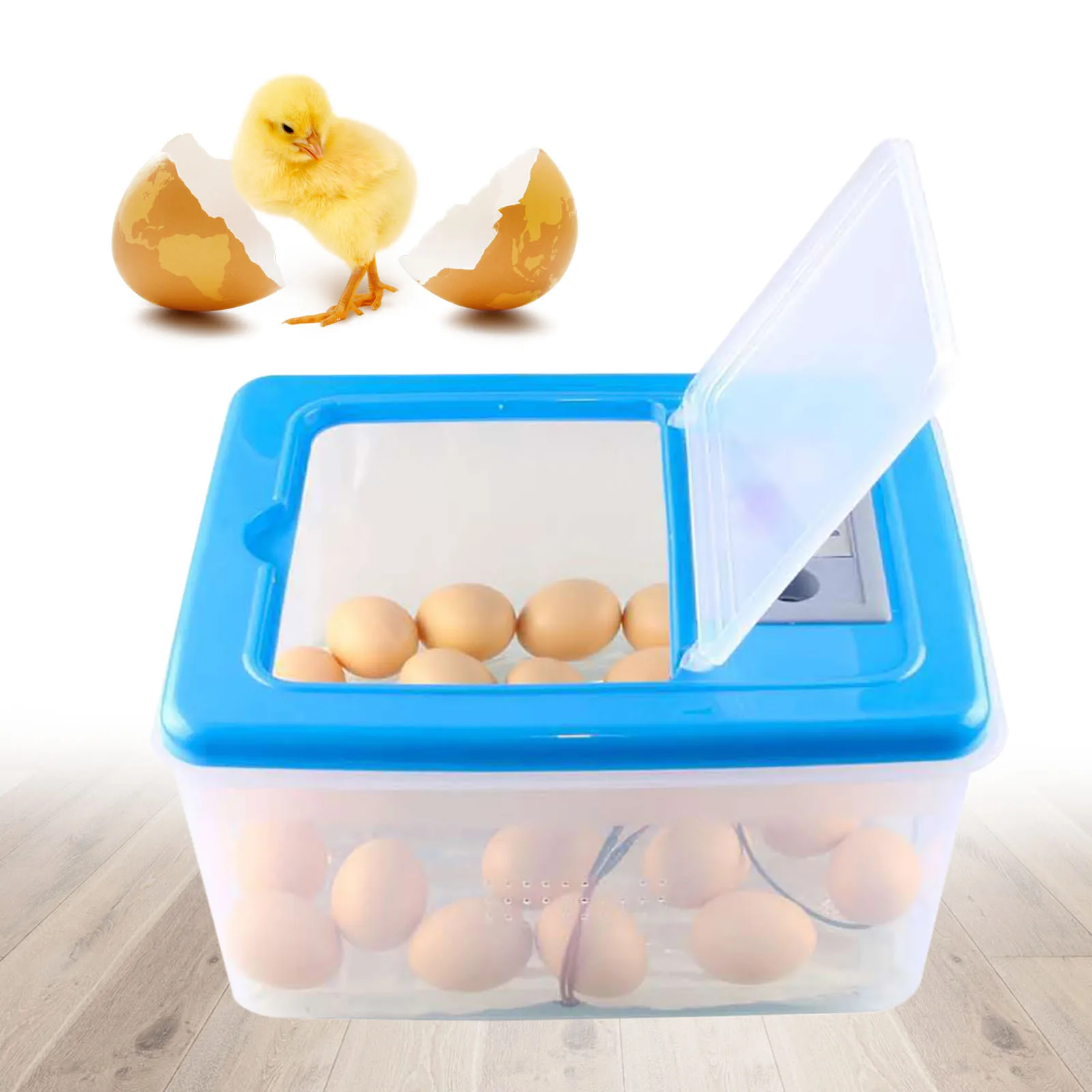 Poultry Egg Incubator - Egg Hatcher Box - Bird Parrot Eggs Brooder - Capacity: 32 eggs