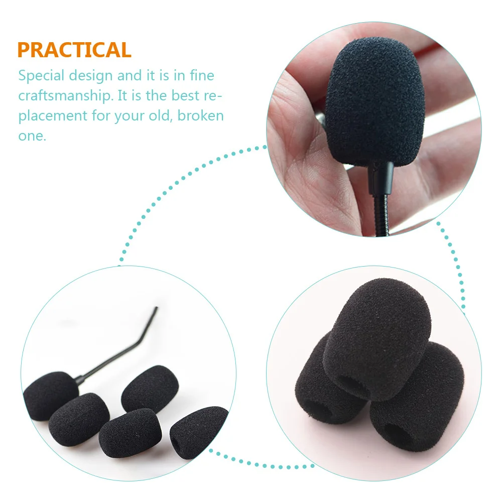 

40Pcs Lapel Microphone Protective Covers Premium Sponge Mic Windproof Replacement Mic Accessories Practical Sponge Covers