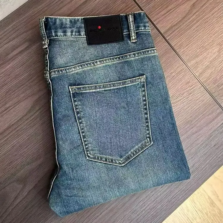 

Kiton повседневные модные джинсы в стиле старых денег, простые облегающие брюки на небольшую ногу