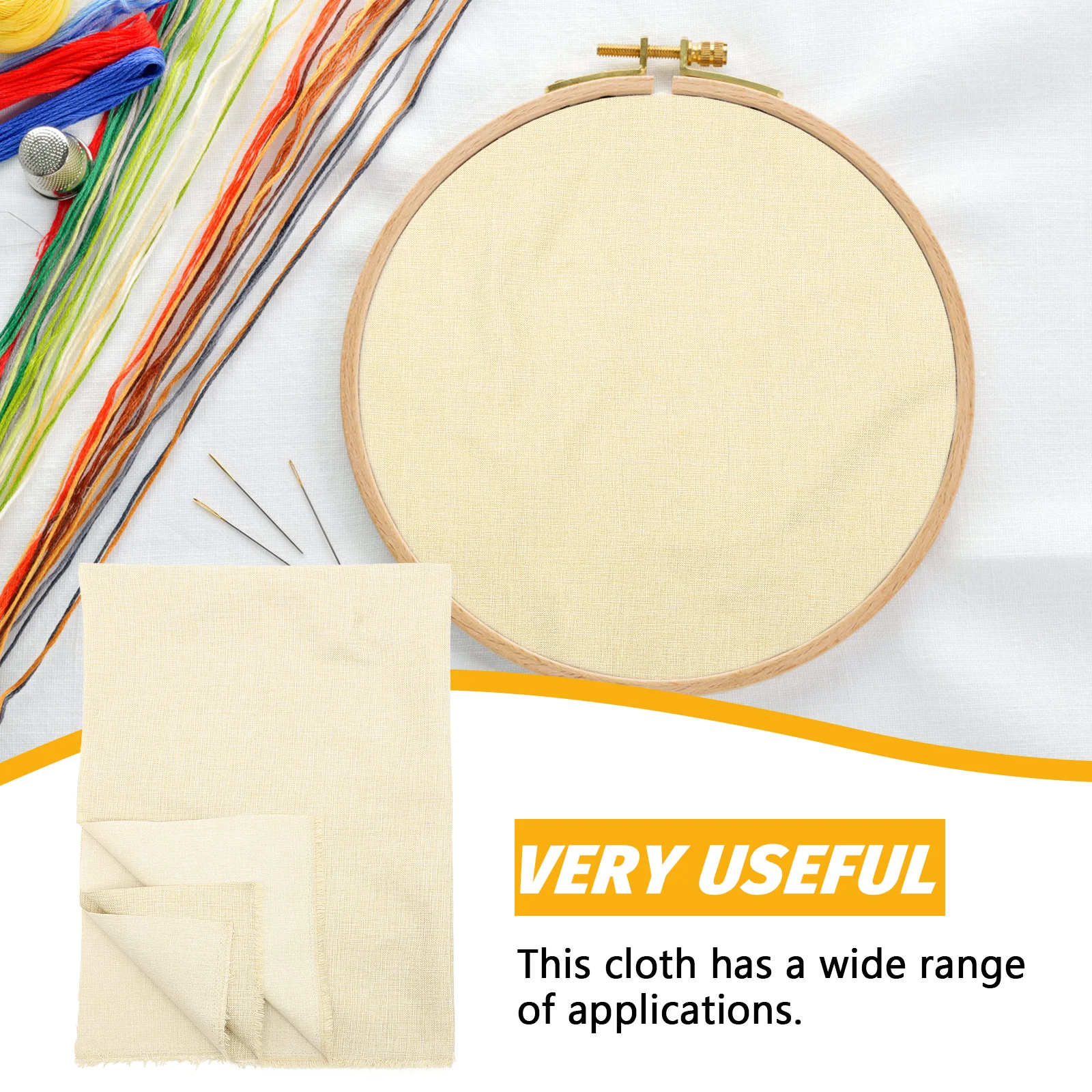 

Premium Linen Embroidery Fabric Multi-Function Household Cloth Washable Wear Resistant Craft Decor Diy Cuttable Cloth For