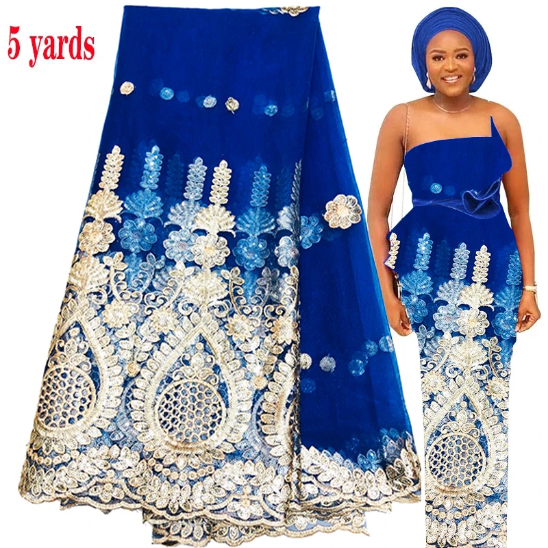 African Lace Fabric 2024 High Quality Nigerian Lace Fabrics Tissu Africain Guipure Embroidery French Tulle Lace Fabric JL1069