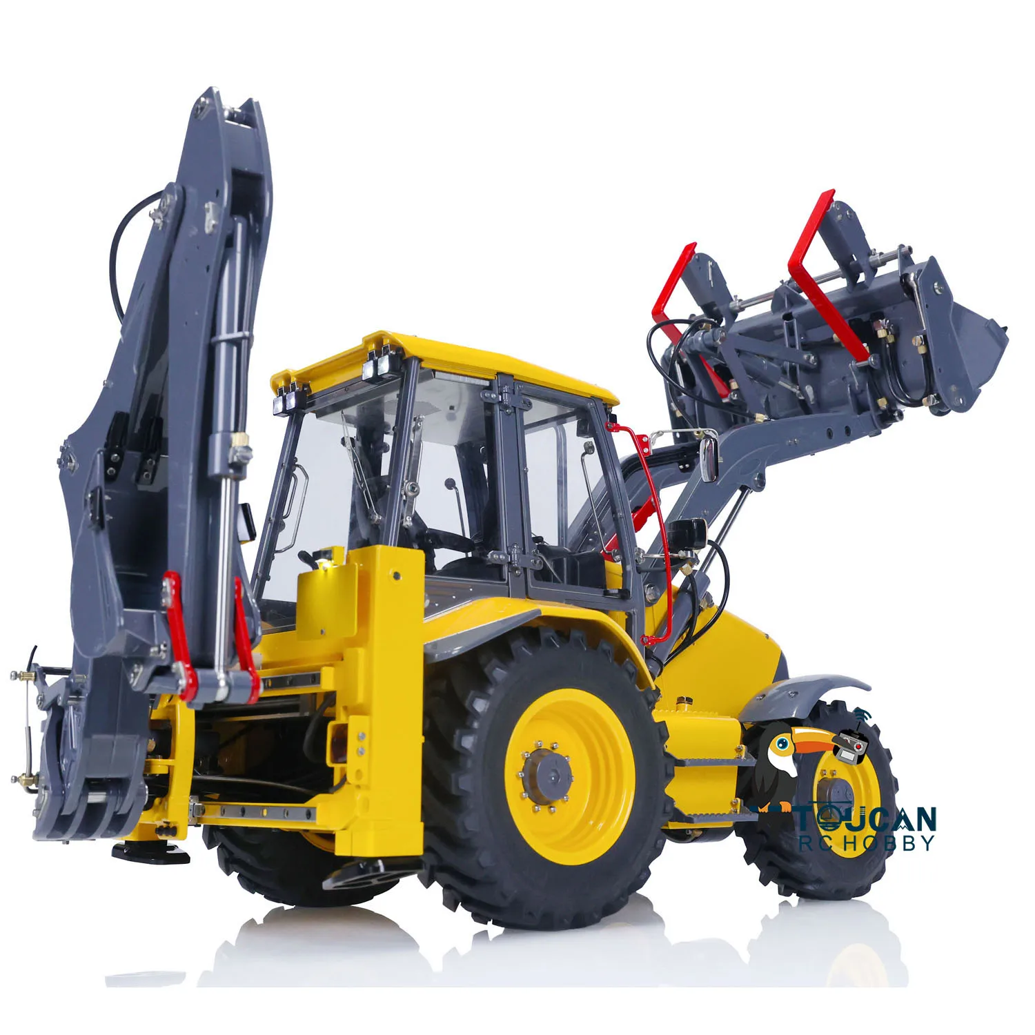 LESU Aoue BL71 RC Hydraulic Backhoe Loader 1/14 Radio Control Metal Cars Paladin PL18EV LITE Light Sound Truck Toy Model TH21516