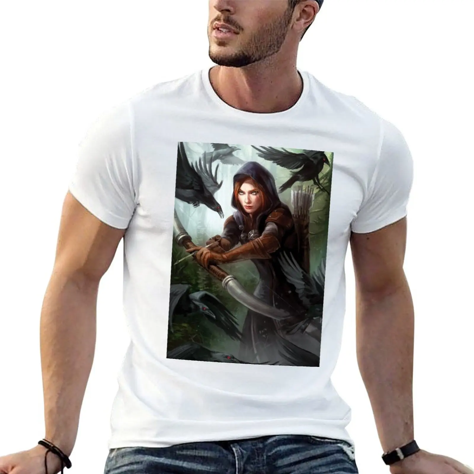 T-Shirt Dragon Age Inquisition Leliana, t-shirt anime surdimensionné pour homme, t-shirt de créateur