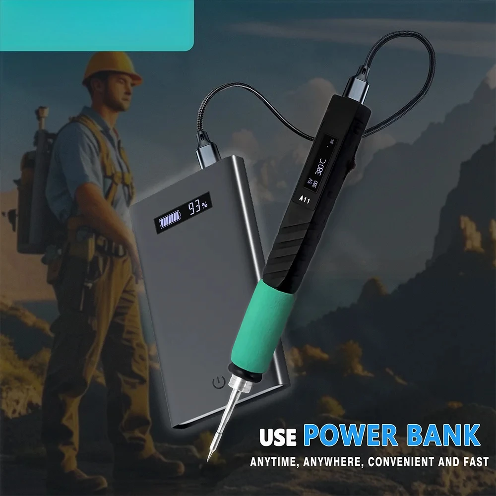 A11 USB Soldering Station Charging Soldering Iron Portable For Cell-Phone Repair Welding Tools Compatible C210 Handle