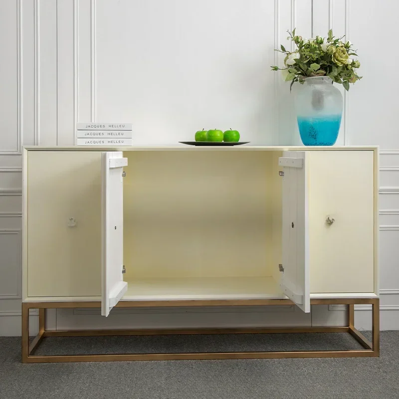 American solid wood dining side cabinet custom furniture simple modern living room log locker dining room side
