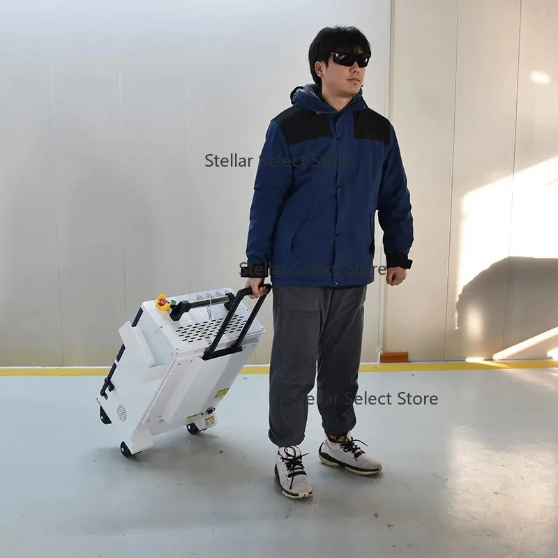 200W Pulse Laser Cleaning Machine Small Rust Remover for Wood Metal Oil Graffiti - Laser Cleaner for Surface Treatment