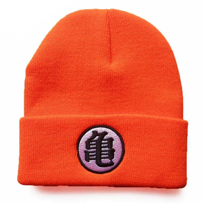 Dragon Ball Turtle Embroidery Knit Cap Autumn and Winter Woolen Hats Pullover Warm Cool Caps for Male and Female Students