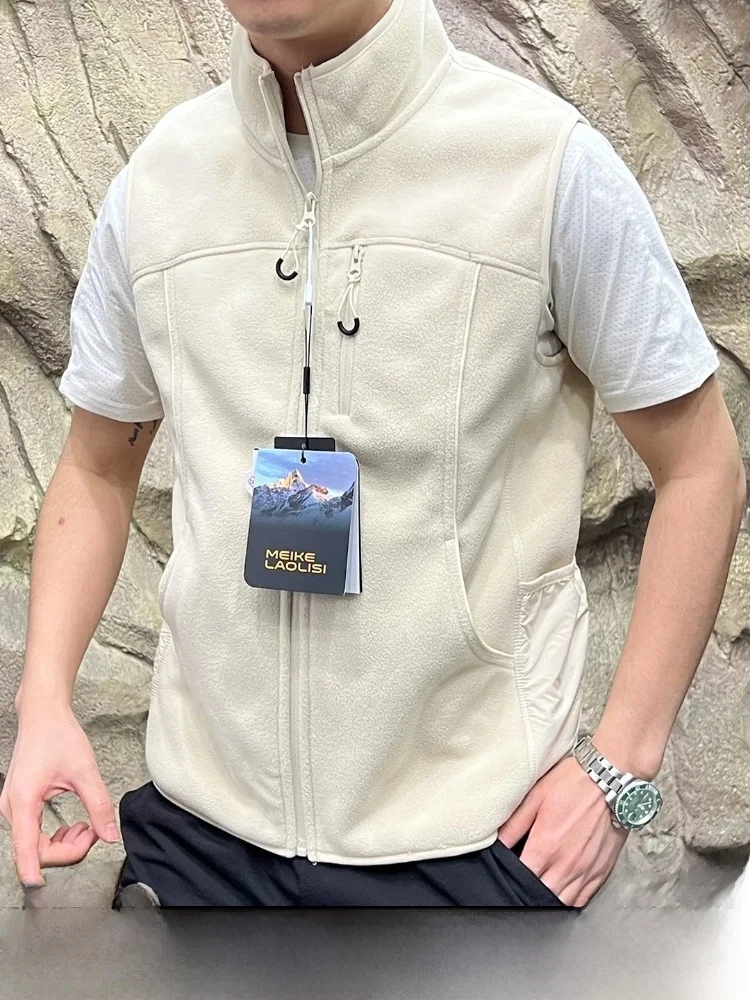 

Heat Self-Heating Double-Sided Fce Vest Five kets Autumn Winter Outdoor Casual Stand Collar Lightweight Warm Youth Faion