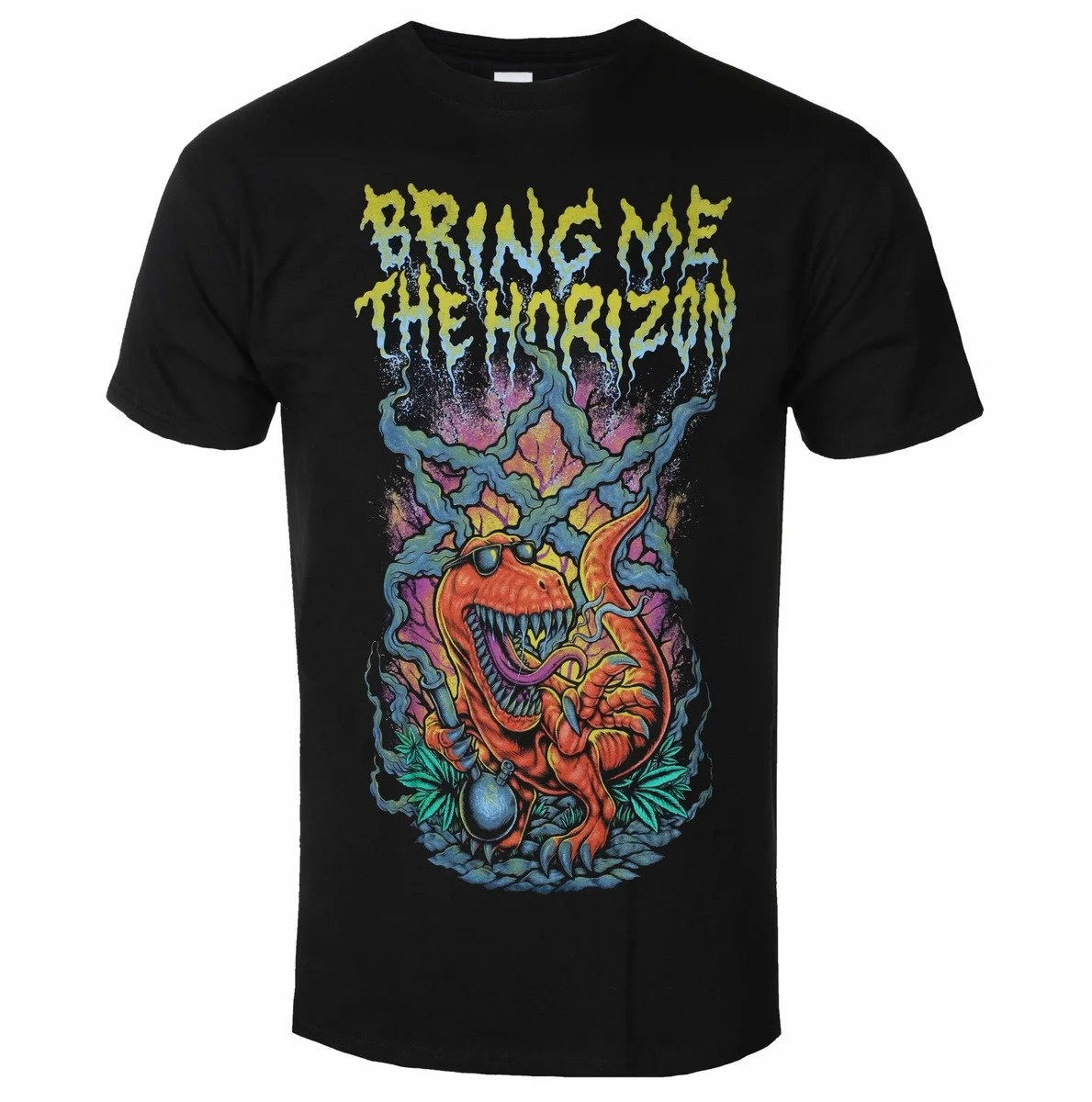 Bring Me The Horizon Trippy Dinosaur Print Tee Retro Street 
