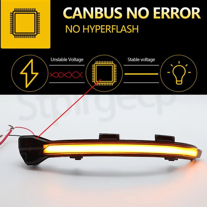 For VW Golf 7 MK7 7.5 GTI R Sportsvan Touran L II LED Dynamic Turn Signal Light Flasher Flowing Water Blinker Flashing Light