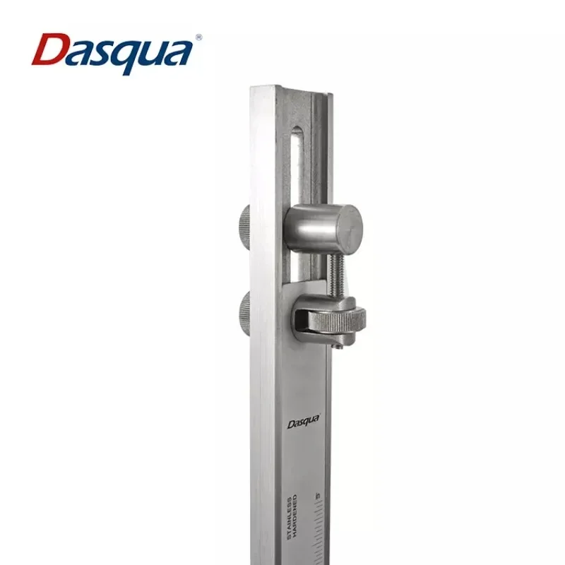 Dasqua Stainless Steel 0-300mm 0-600mm 0-1000mm Magnifying Glass Adjustable Height Gauge Height Vernier Gauge Measuring Tool