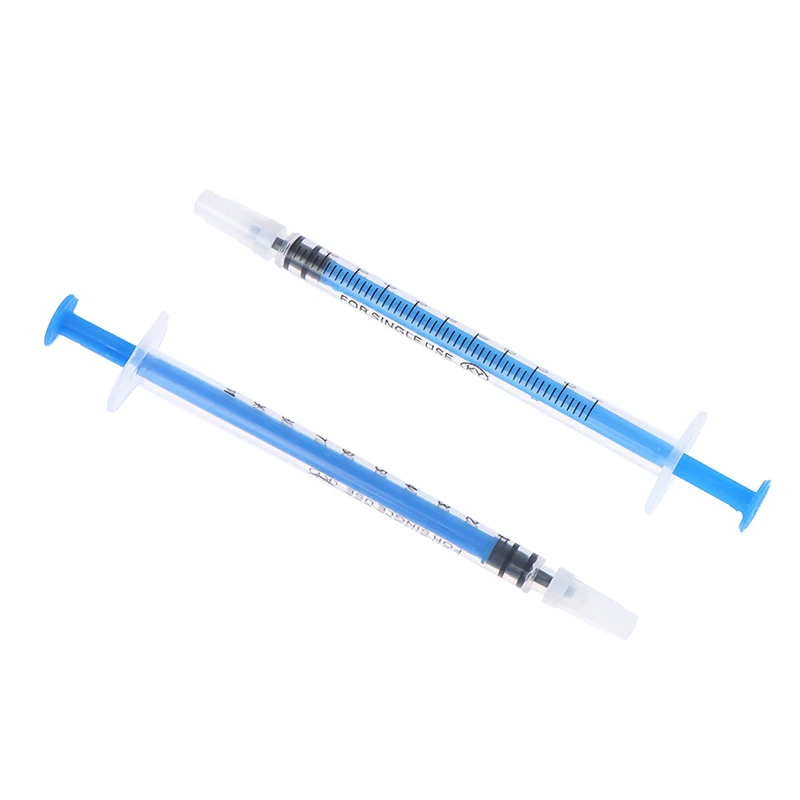 10pcs 1ml Plastic Hydroponics Analyze Disposable Measuring Nutrient Syringe For Glue Applicator High Quality