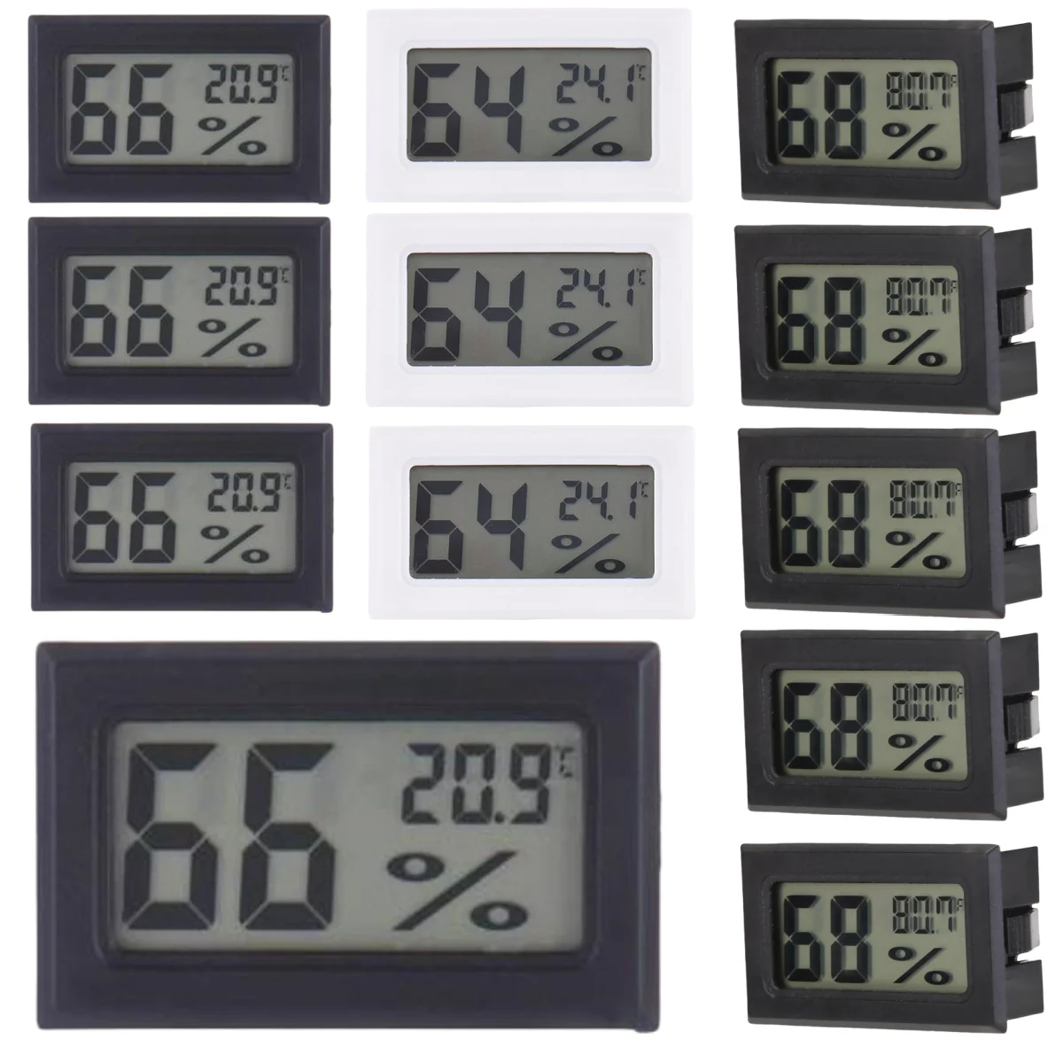 1/3/5PCS Mini LCD Digital Display Thermohygrometer Embedded Thermometer Hygrometer Temperature Sensor Humidity Meter Gauge