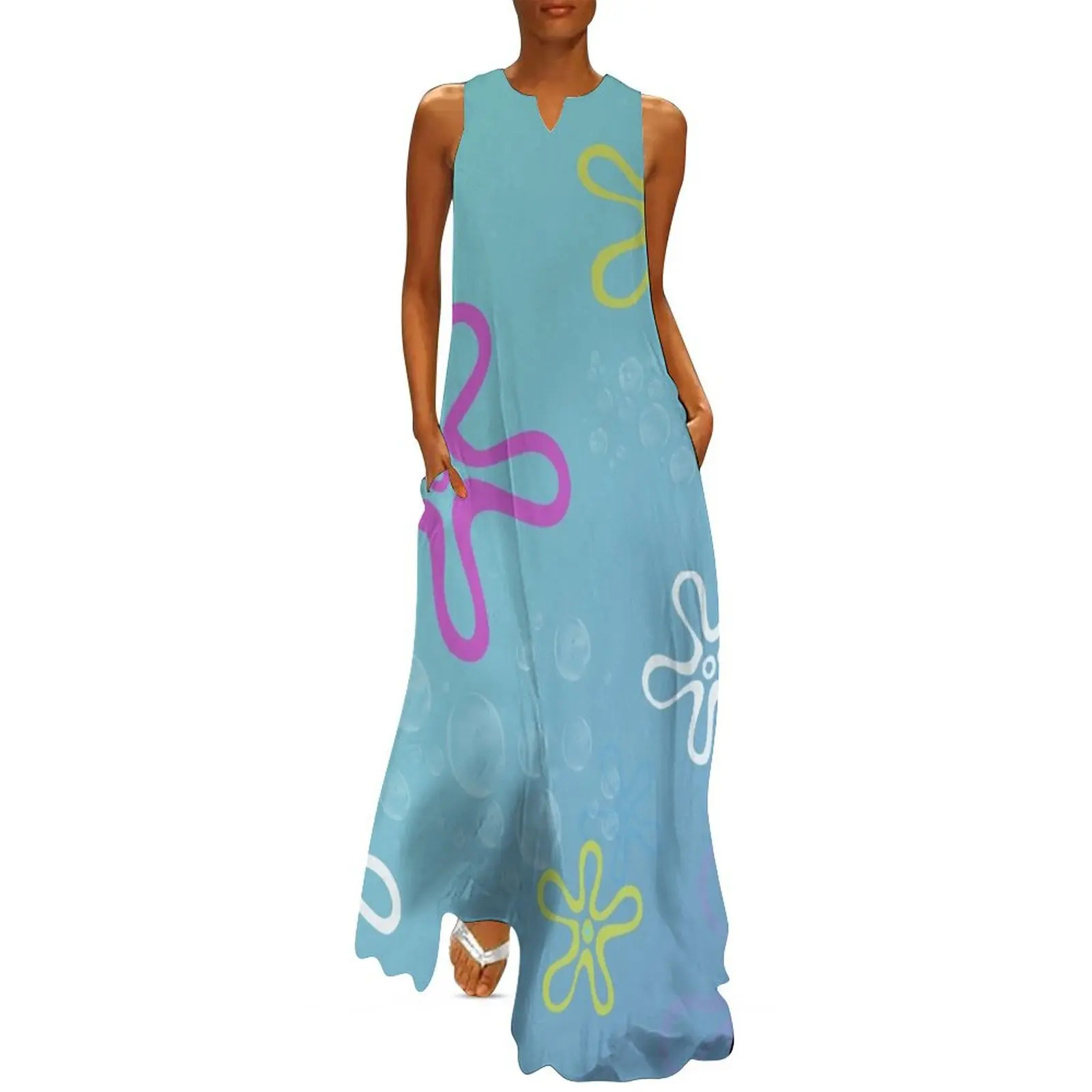 Bikini Bottom (Hawaiian Theme) Long Dress Elegant gowns prom clothes