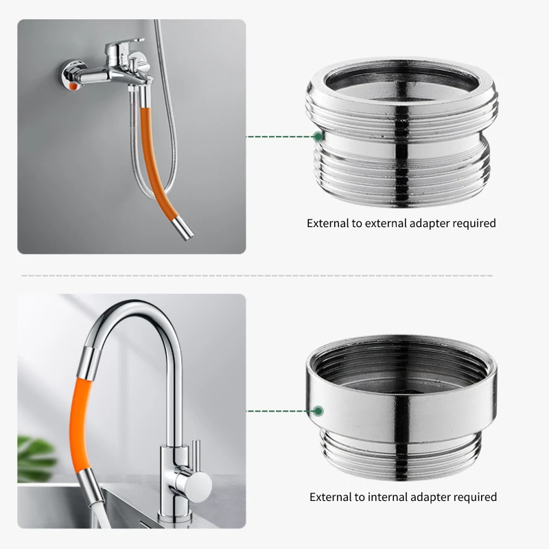 Flexible Water Tap Extender Foaming Extension Tube 360° Free Bending Faucet for Kitchen Adjustable Sink Drain