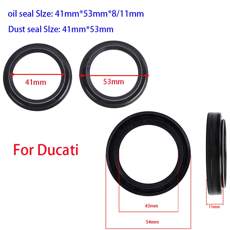 43x54x11 43 54 دراجة نارية الجبهة شوكة الغبار النفط الختم ل Ducati 992 الوحش سبورت 1000 سوبر سبورت SUPERBIKE 916 937 989 PANIGALE #1