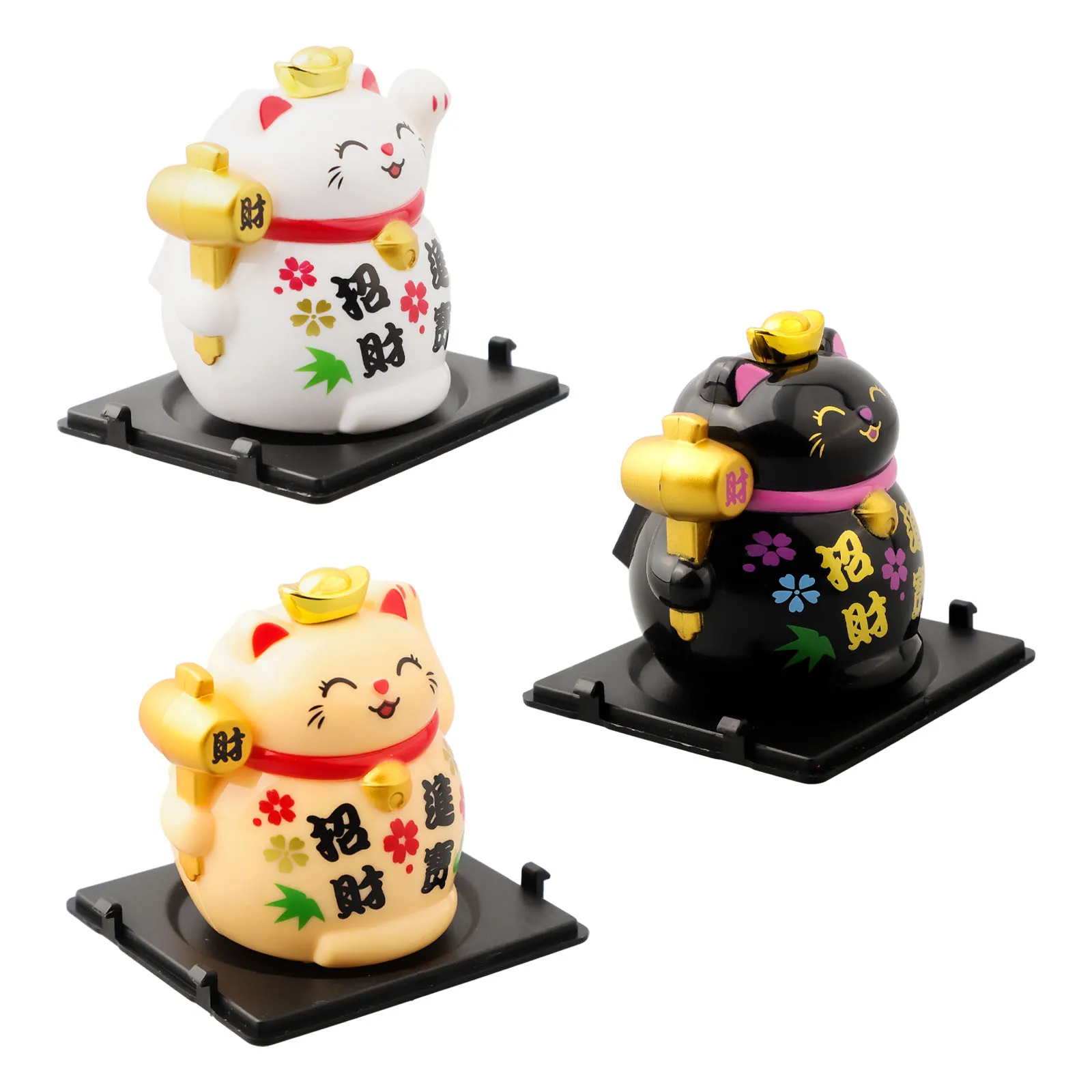 Automatic Lucky Cat Environmentally Friendly High Quality Plastic Home Office Automatic Continuously Package Contents