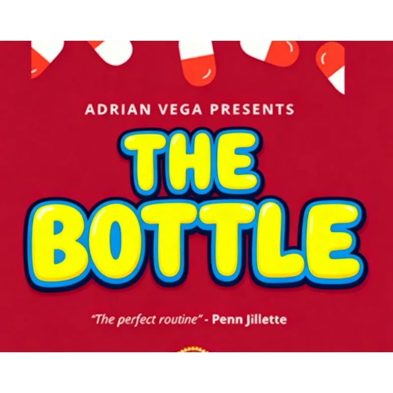 The Bottle by Adrian Vega - Signed Card in Sealed Bottle Trick for Close-Up Magic Magician