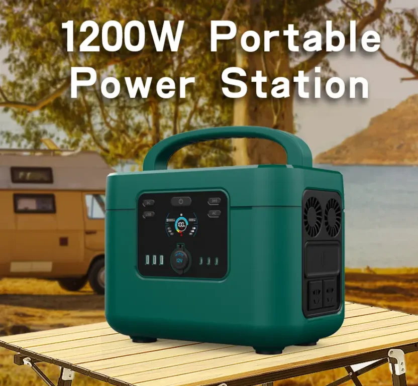 Portable power power station high capacity 1200W solar outdoor camping Uninterruptible Power Supply (UPS)