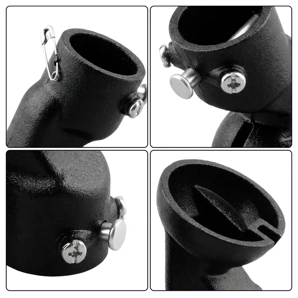Black Steel Sloped Ceiling Fan Adapter Mounting Bracket For Vaulted Ceilings Up To 45 Degrees Angle Installation Kit