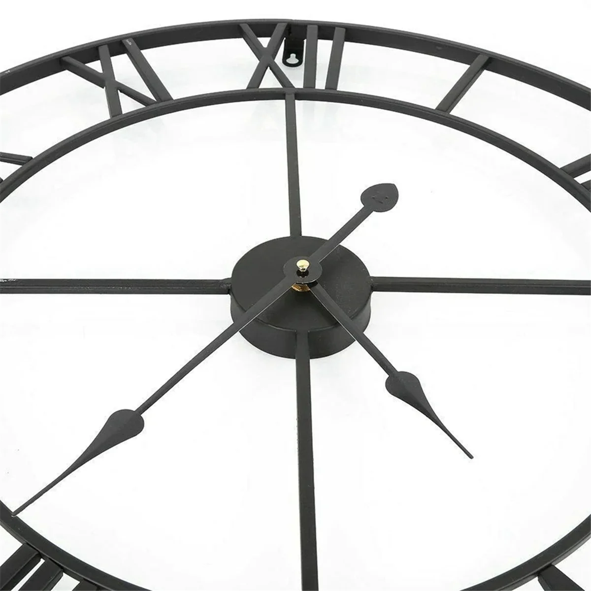 AA77 NEW  Roman Numeral Clock Wall Clock Retro Clock Decorative Wall Clock Round Iron Silent Living Room Decoration
