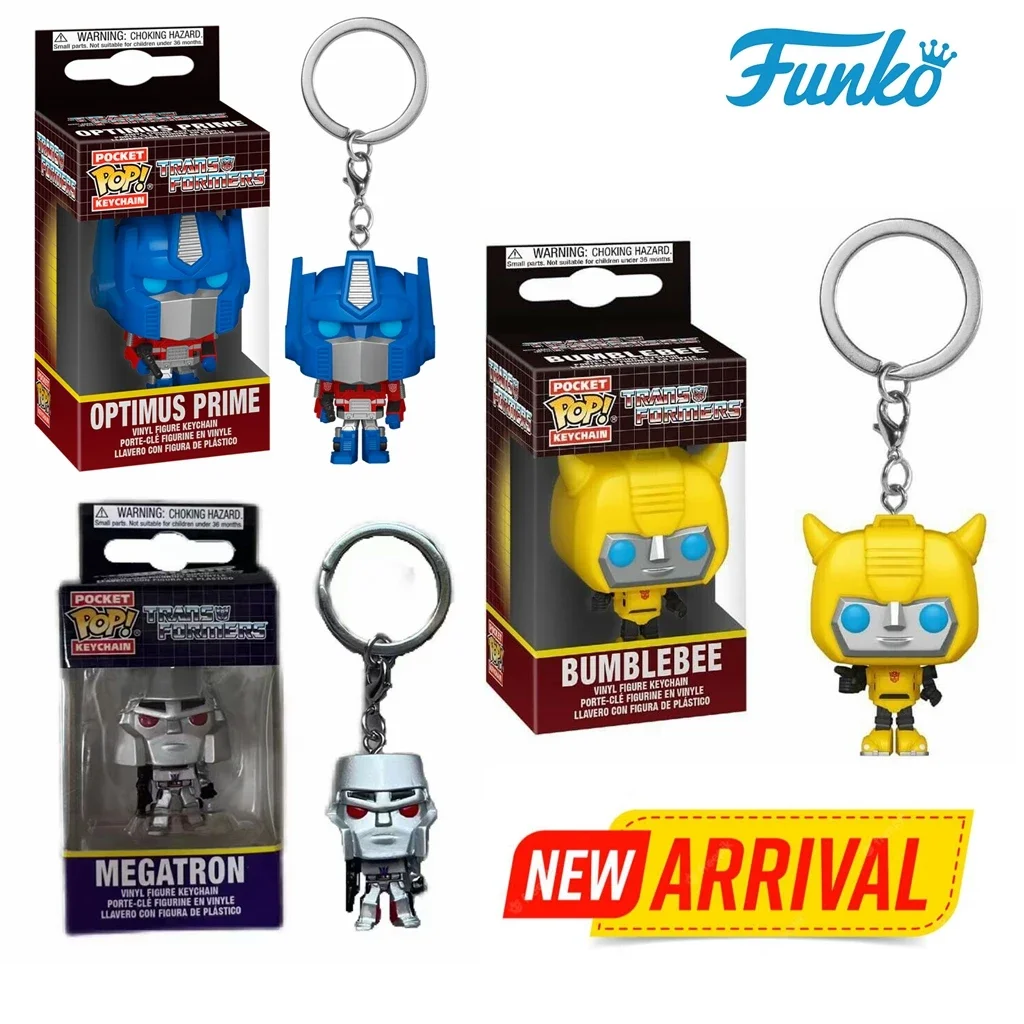 Funko Pop Transformers BUMBLEBEE Optimus Prime MEGATRON Pocket Pop Keychain Vinyl Figure Toys For Children Christmas Gifts