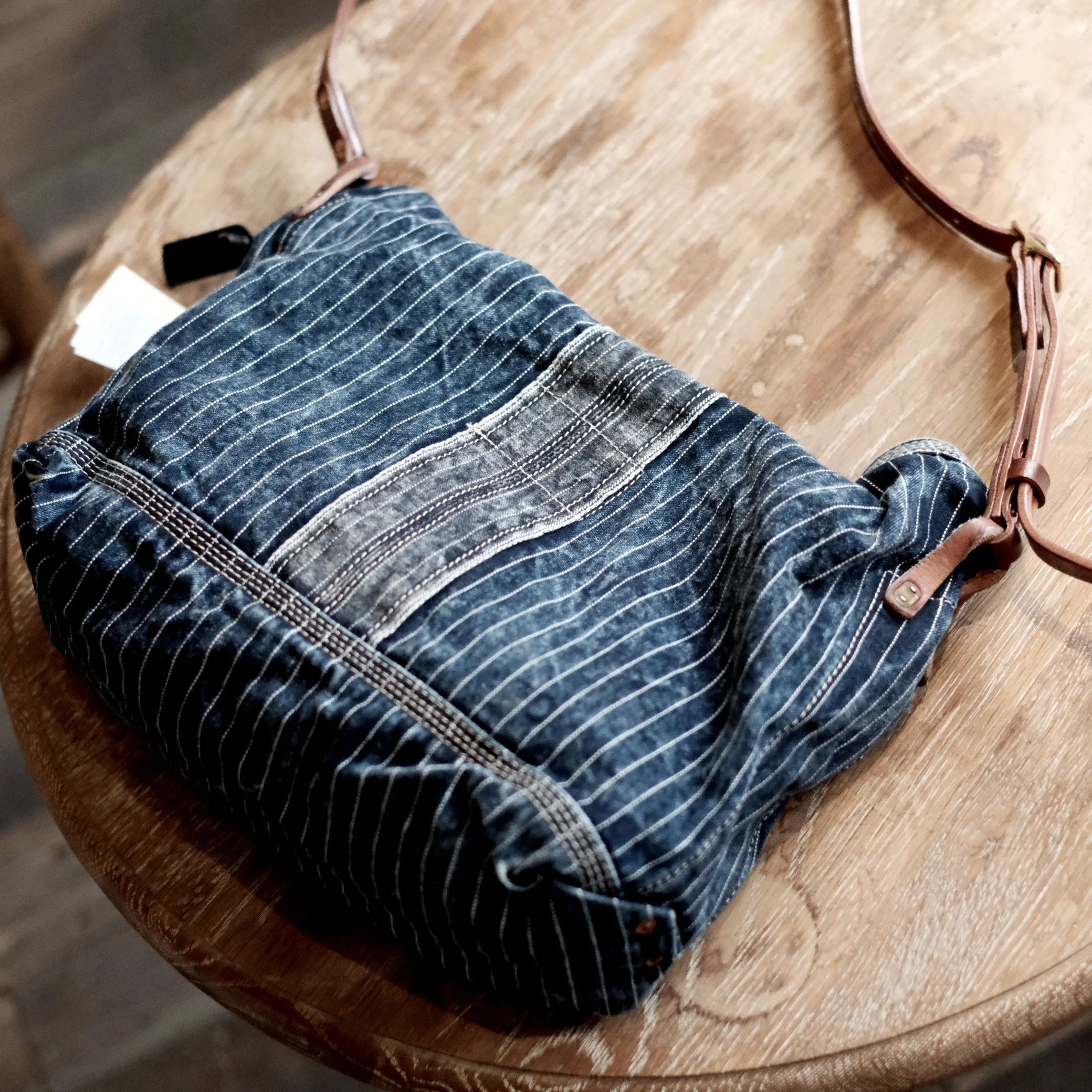 Handgefertigte Nische Heavy Washed Distressed Designer Model Fahrradtasche Brusttasche Motorrad