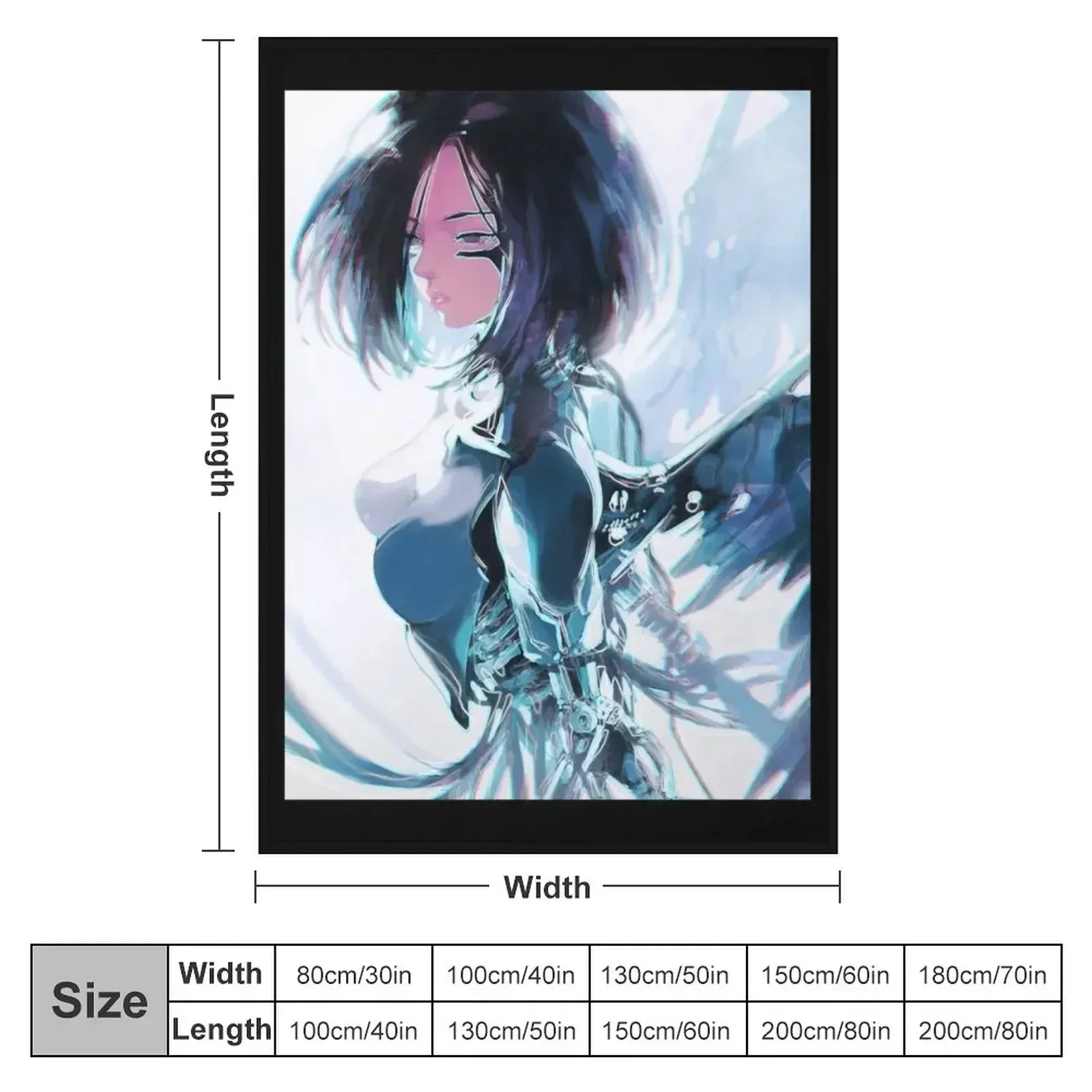 Alita: Battle Angel Throw Blanket Soft Beds Weighted Flannels sofa bed Blankets Sofas Of Decoration For Decorative Sofa Blankets
