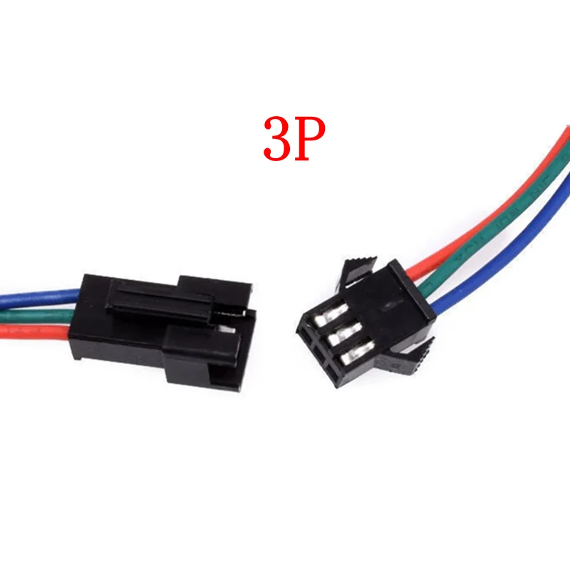 10Pairs 20cm JST SM 2P 3P 4P 5P 6P Plug Socket Male to Female Wire Connector LED Strips Lamp Driver Connectors Quick Adapter
