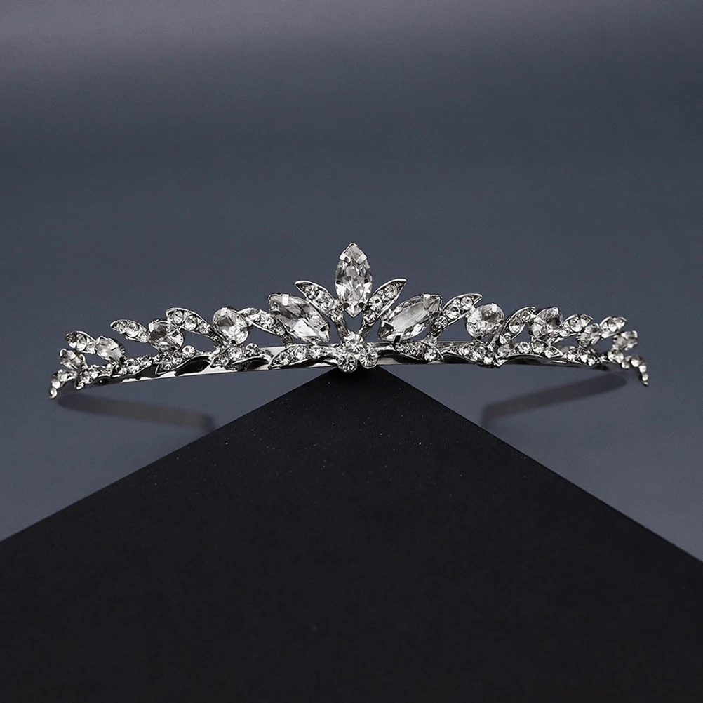 

Fashion Crown Headdress Rhinestone Headwear Bride Hair Hoop Elegant Design Durable Long Lasting Wedding Parties