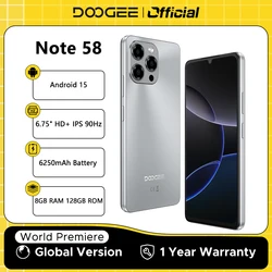 Global Version DOOGEE Note 58 8GB RAM 128GB ROM 6.75