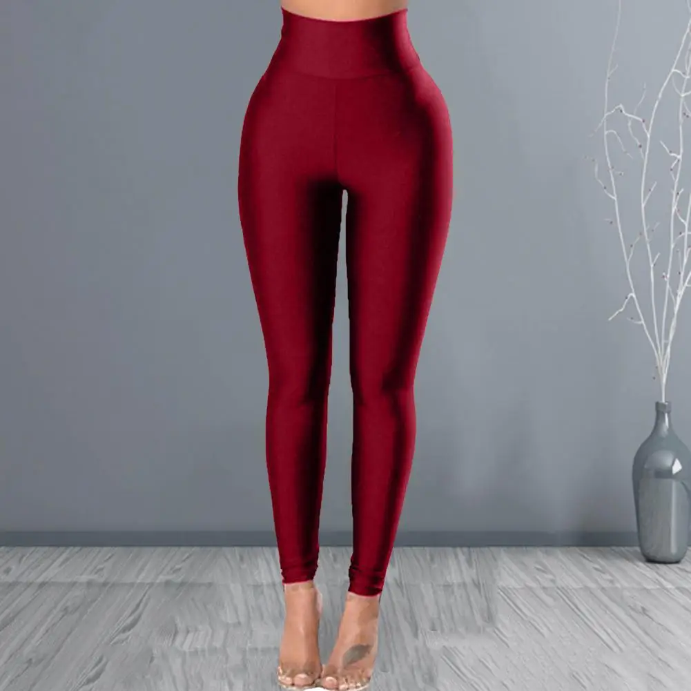 

Women Yoga Pants Solid Color Skinny Trousers Spring Autumn Running Fitness Ankle Length Leggings Gym Clothes