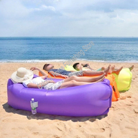 Lazy Inflatable Sofa Outdoor Portable Beach Air Sofa Folding Camping Inflatable Sofa Bed Sleeping Bag Single Person