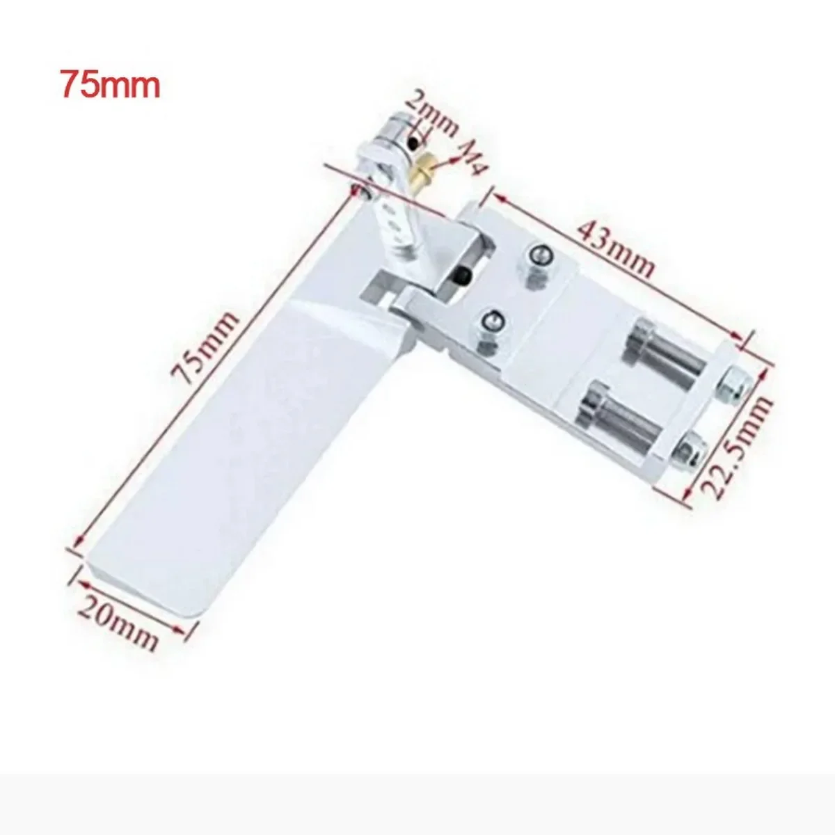 High Precision Aluminum 75/95mm Water Rudder for RC Boat Fits Electric Boat Small Methanol Boat Within 60/85cm In Length